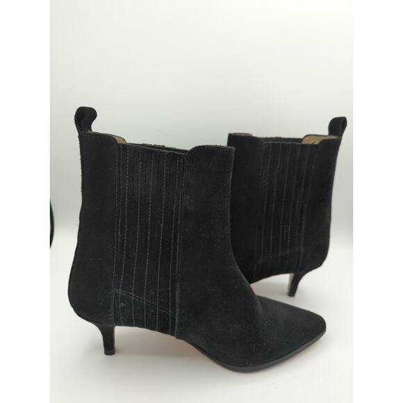 Ivylee Copenhagen Black Suede Pull On Ankle Boots Size EU38 (US7.5-8) - Picture 5 of 10